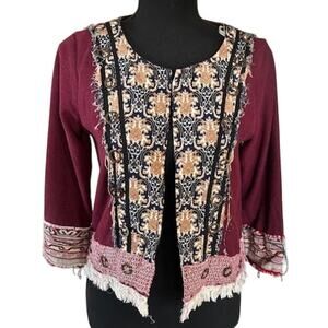Gimmicks by BKE Boho Embroidered Jacket - Size S